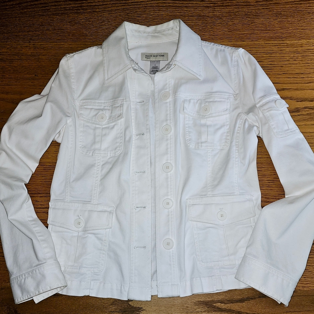 Jones New York White Utility Jacket